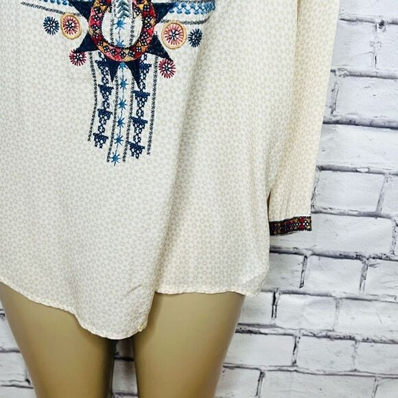 Johnny Was Biya  tribal tunic top  size Small - Picture 7 of 11
